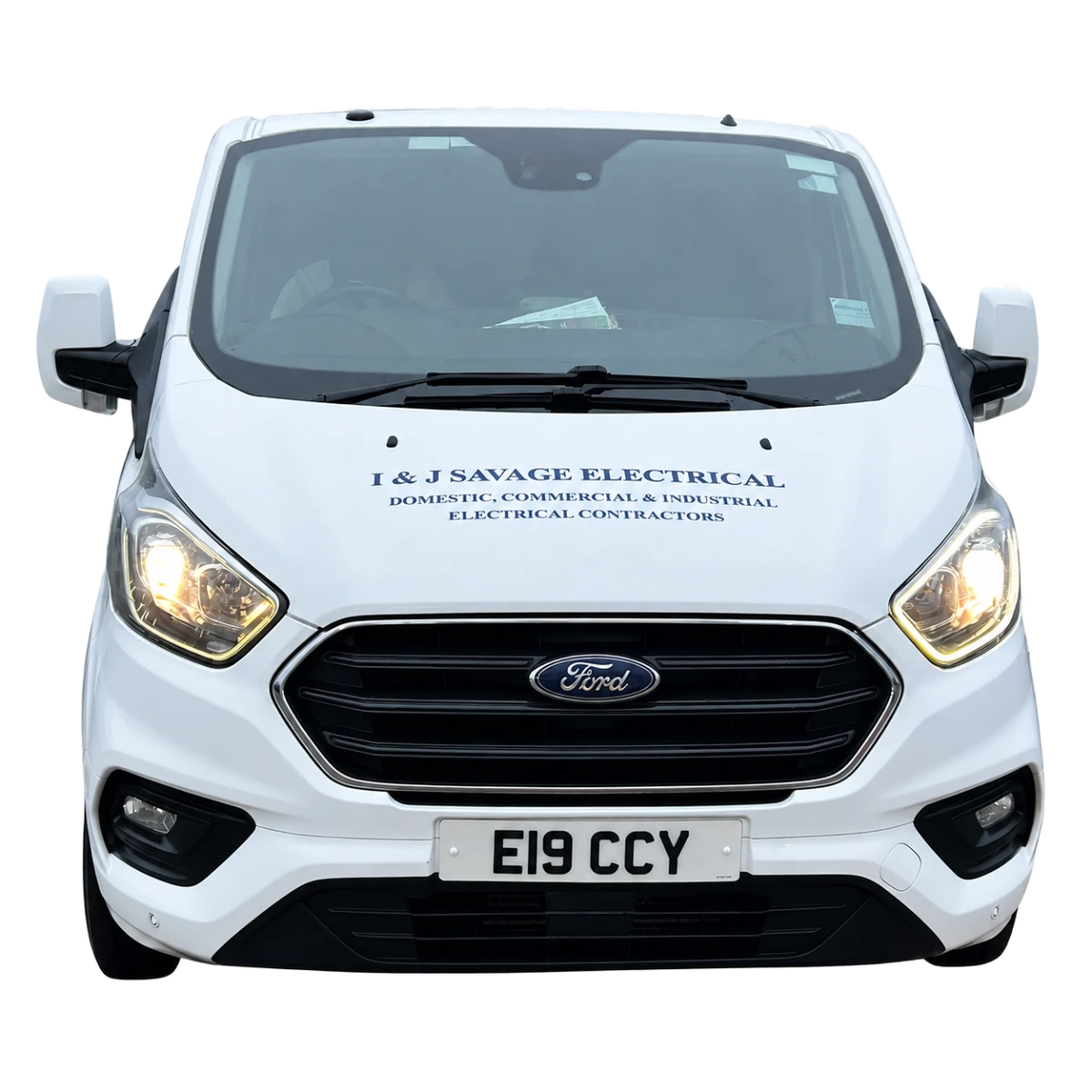I & J Savage Electrical work van